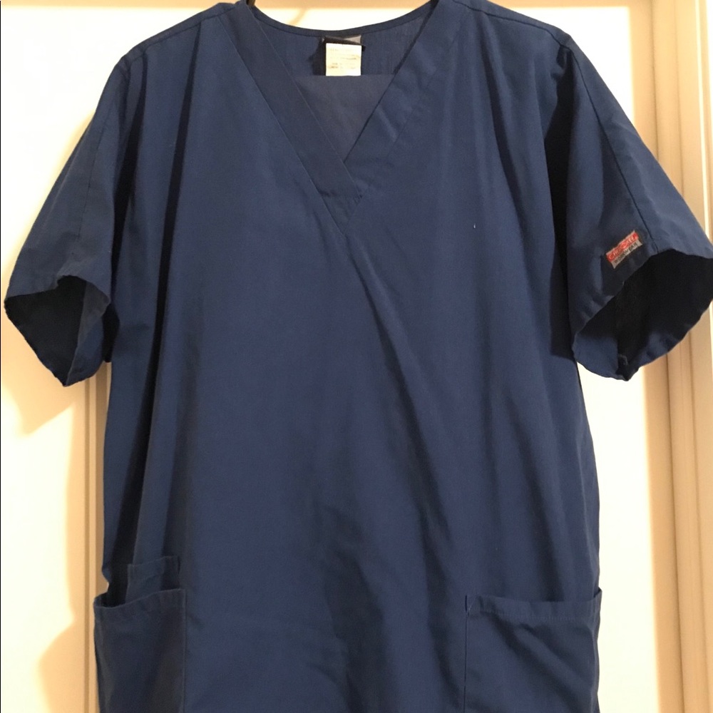 Cherokee Scrub Set/ shirt and Tall flare pants.